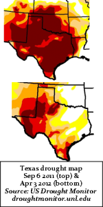 Texas drought maps